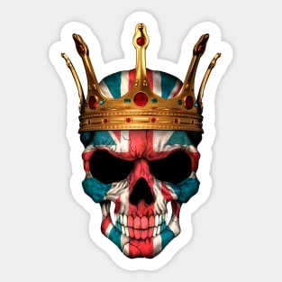 British Flag Skull with Crown Sticker